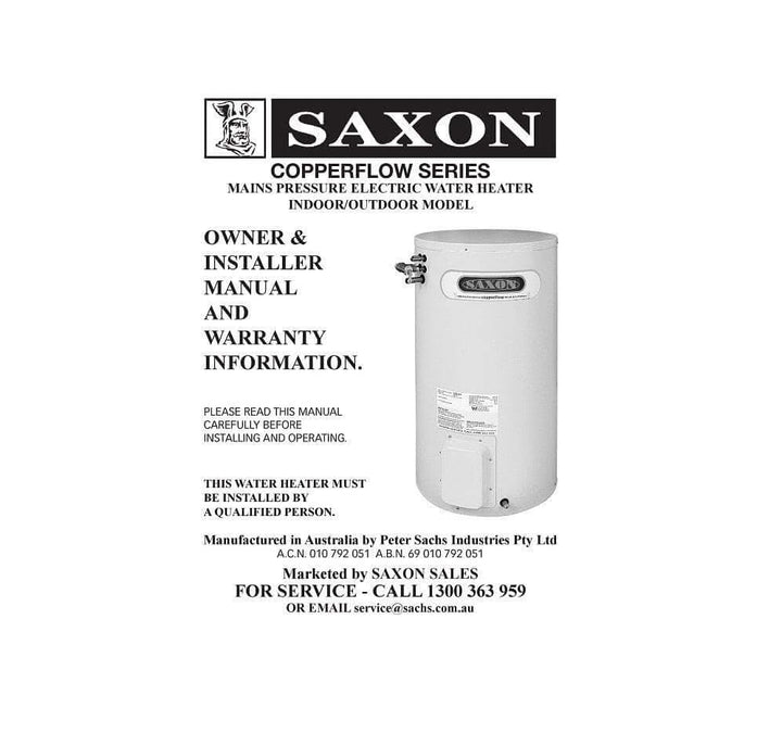 Saxon Copper Flow 140L Supplied and Fitted Replacement Options - 